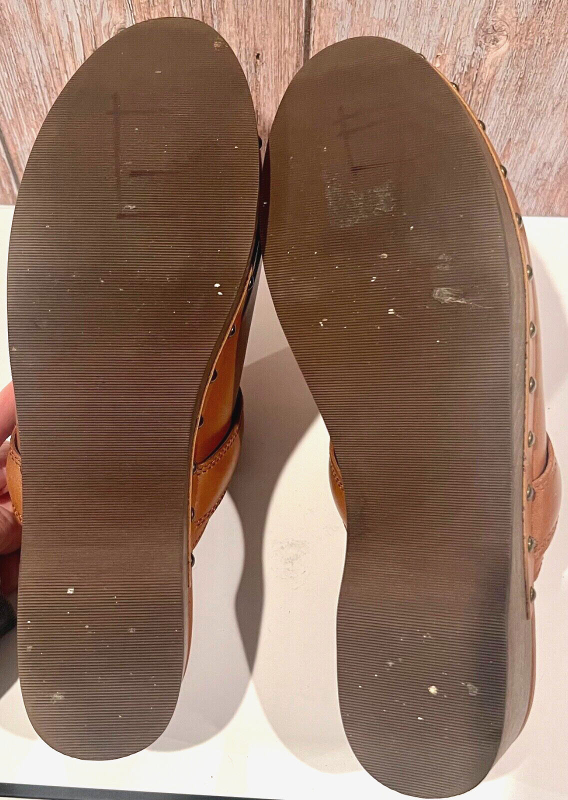 MADEWELL Cecily CLOG English Saddle Size 9.5 Oiled Leather Honey Brown Cute Shoe