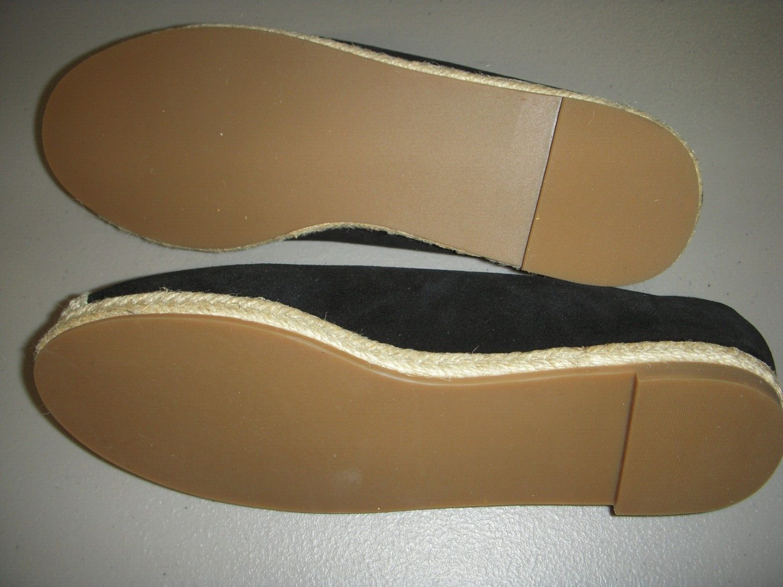 Isaac Mizrahi Live! Suede Leather Espadrille Flats Women’s US 5 M Pitch Black