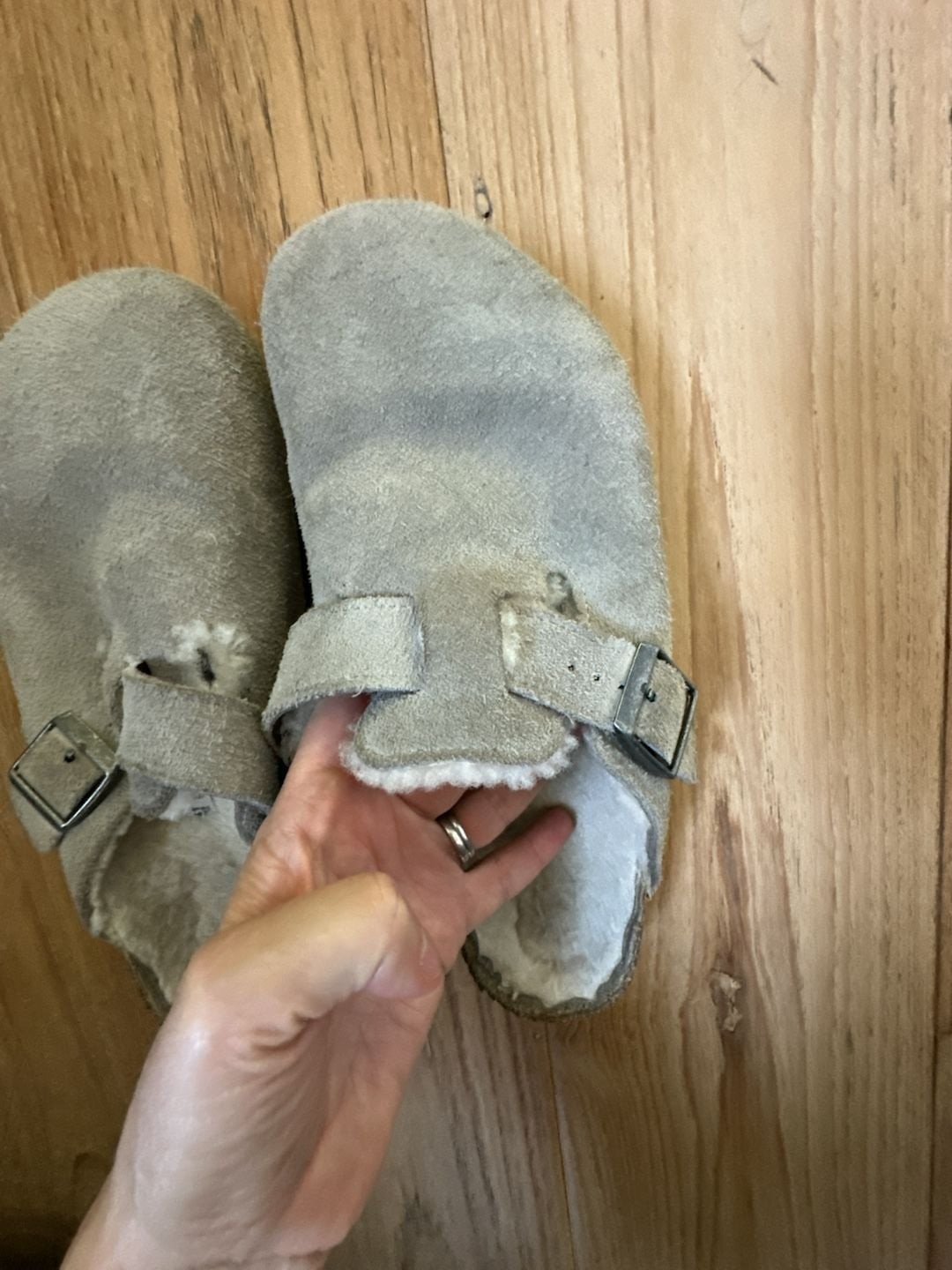Birkenstock Boston Suede Shearling Lined Clogs