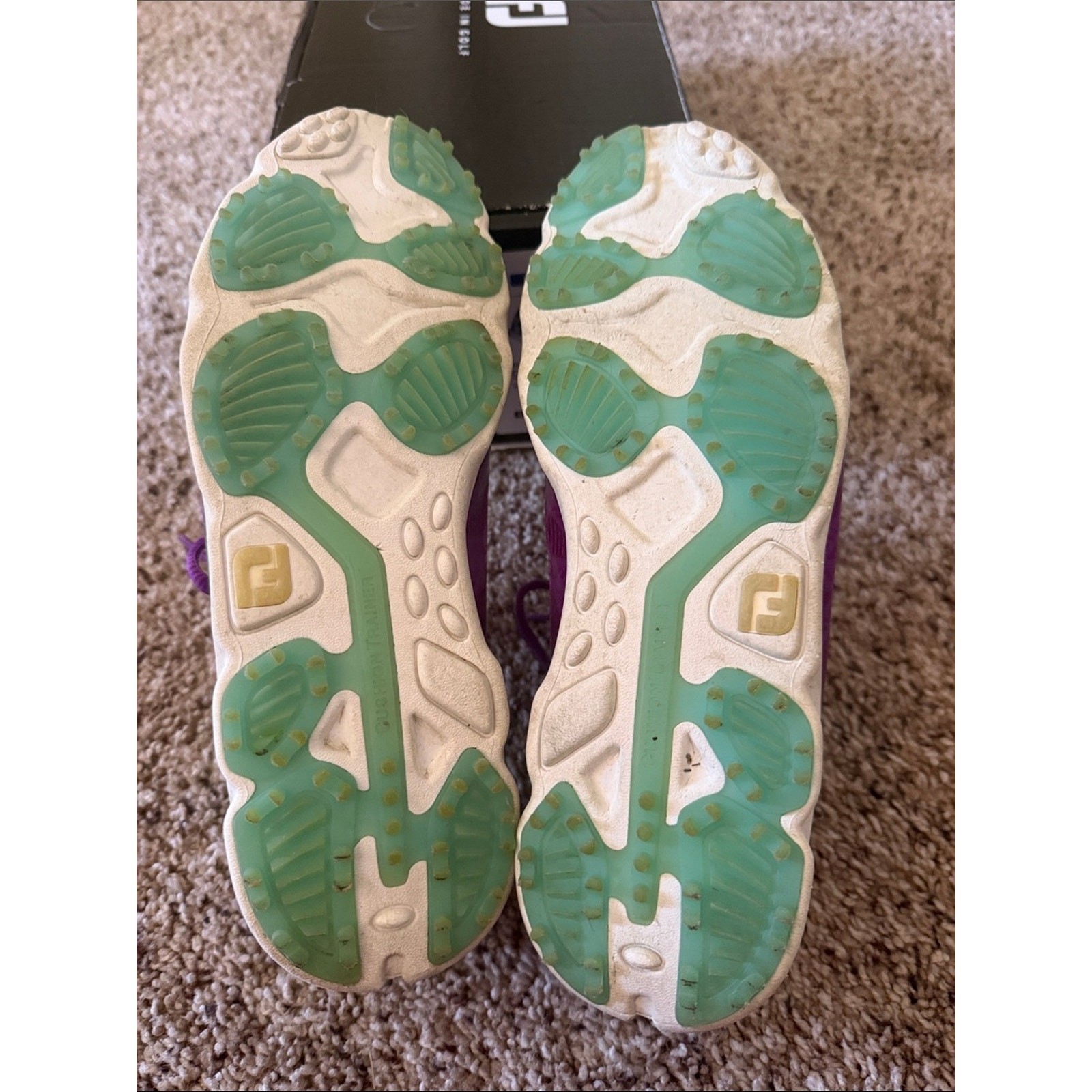 Women’s Golf Shoes Sz 8 FootJoy Purple. Used once. Comes with box super clean.